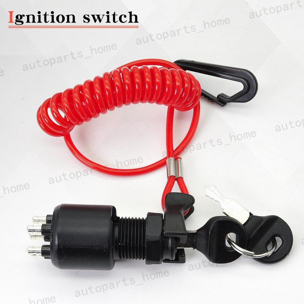 Ignition Key Switch w/Lanyard for Johnson Evinrude OMC BRP 5005801 765562 175974