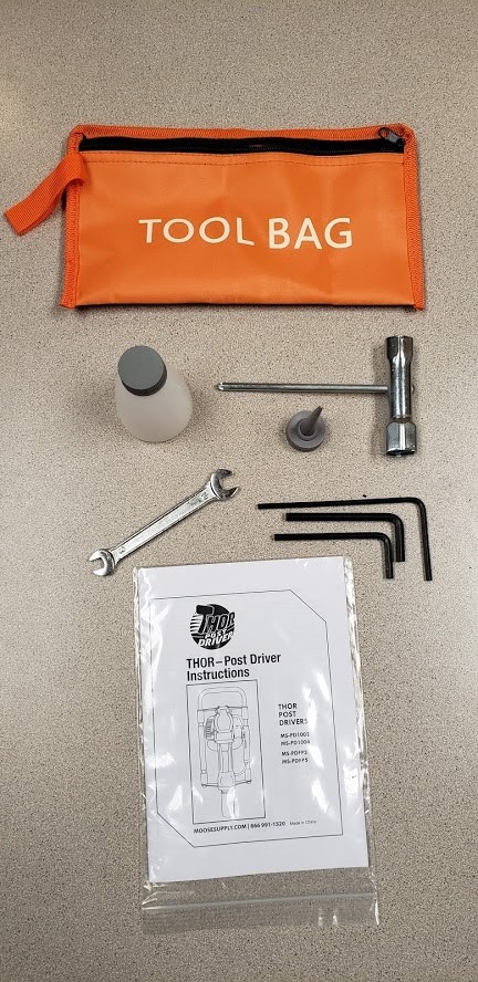 T-Post Driver 2-Stroke Gas Powered Fence Piling Pounder Metal Stakes 2.5" Head