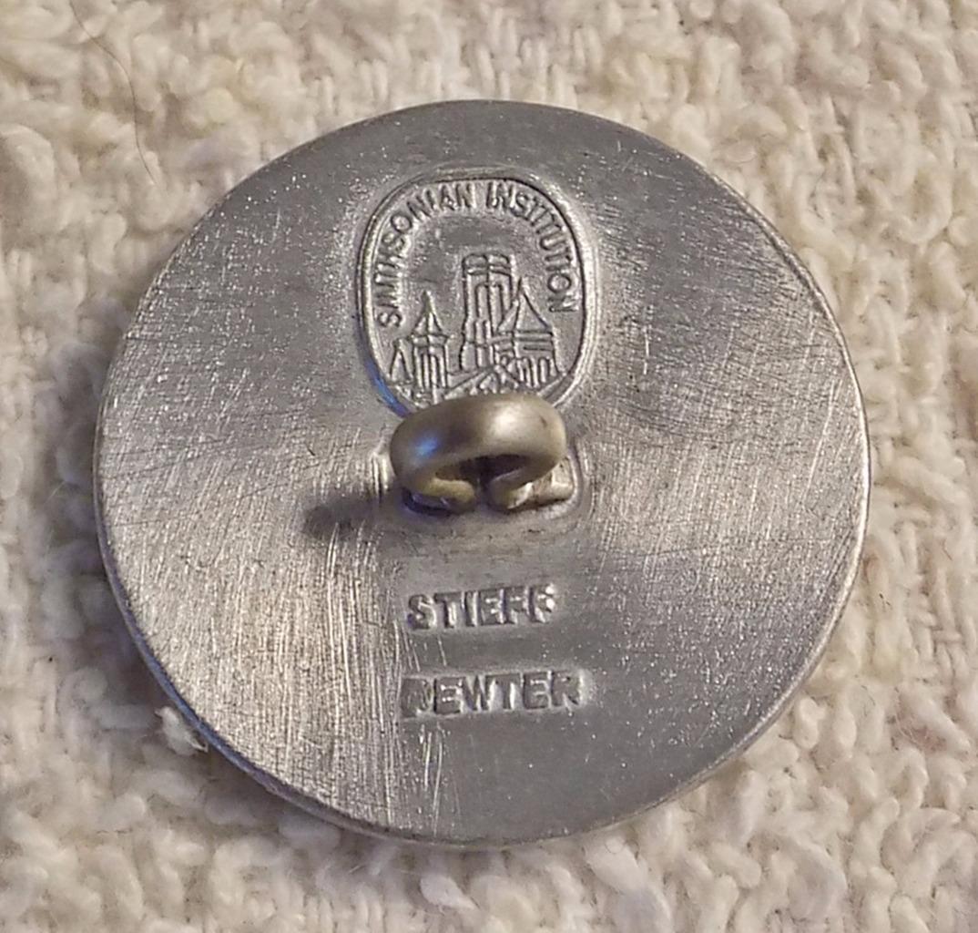 Stieff Washington Inaugural Blazer Button 3/4" Pewter