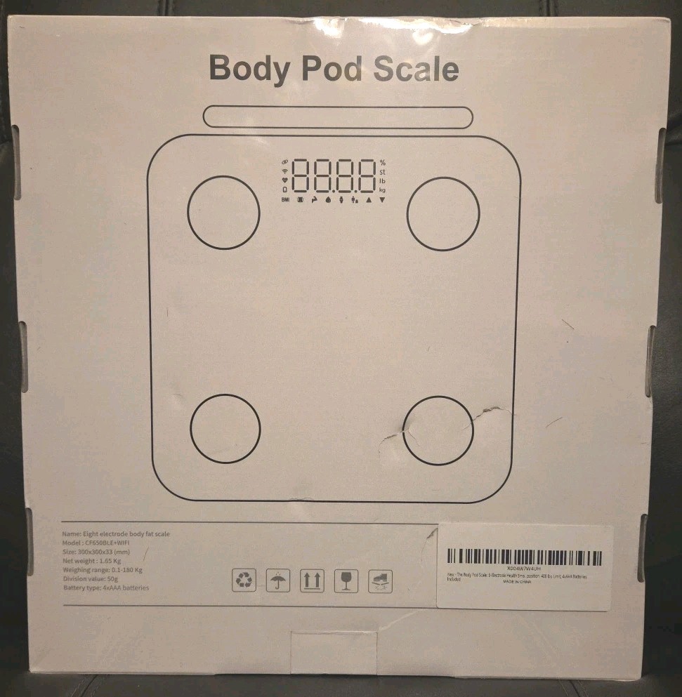 The Body Pod Smart Health Scale - Body Fat 8-Electrode 400lbs Limit NEW Sealed