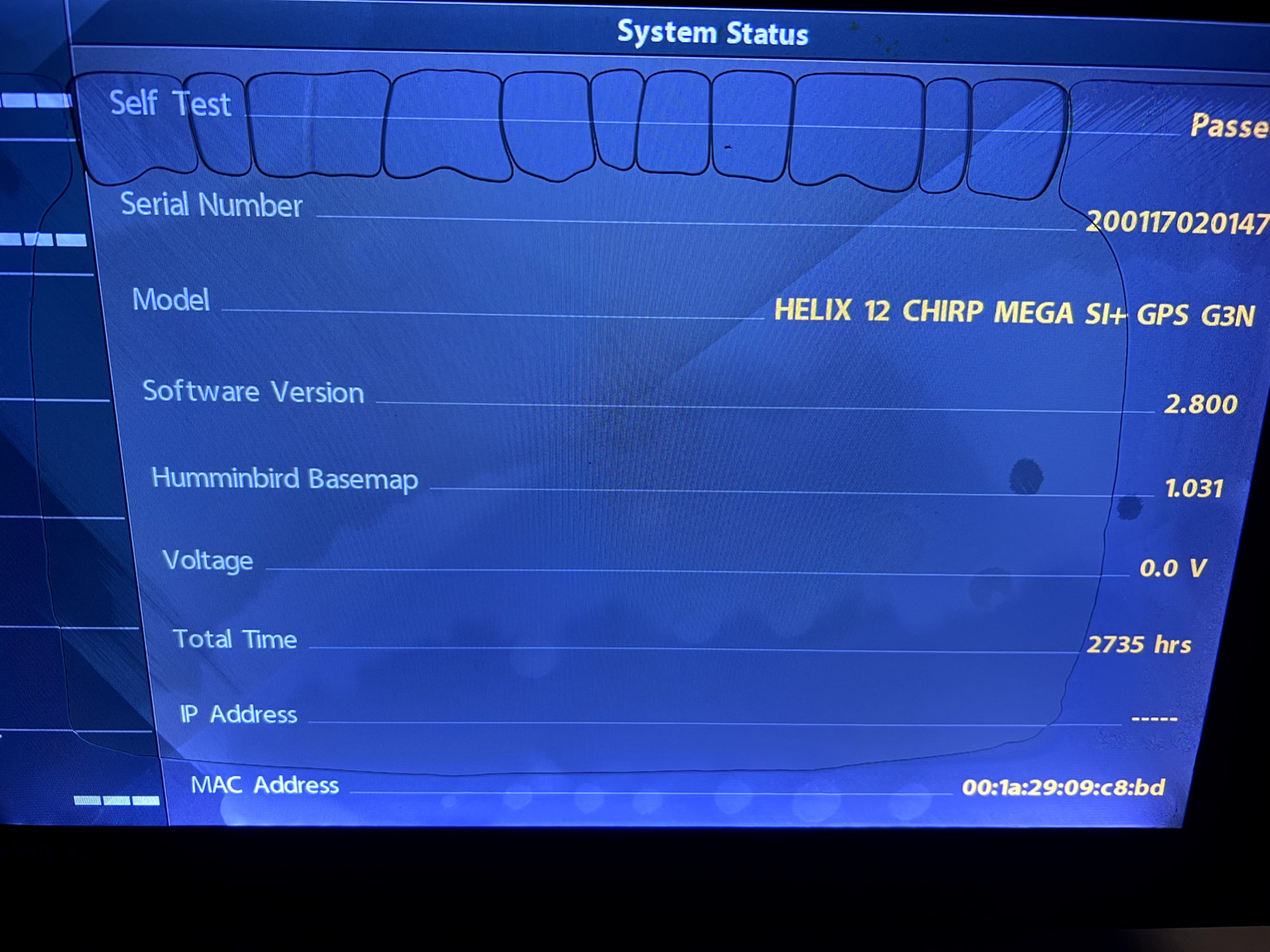 Humminbird HELIX 12 MSI GPS/FishFinder (SCREEN DELAMINATION ISSUE)