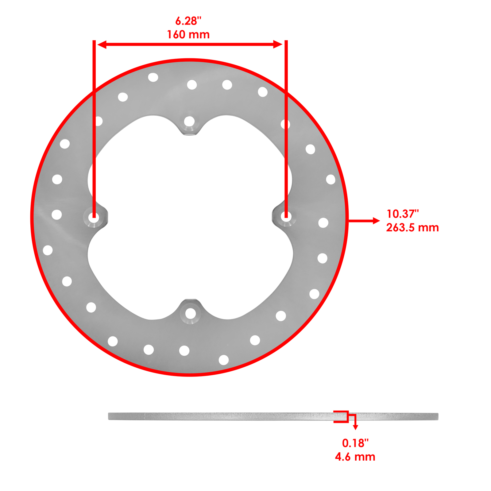 705601841 705601533 705601376 705601840 Front & Rear Brake Disc Rotor for Can-Am