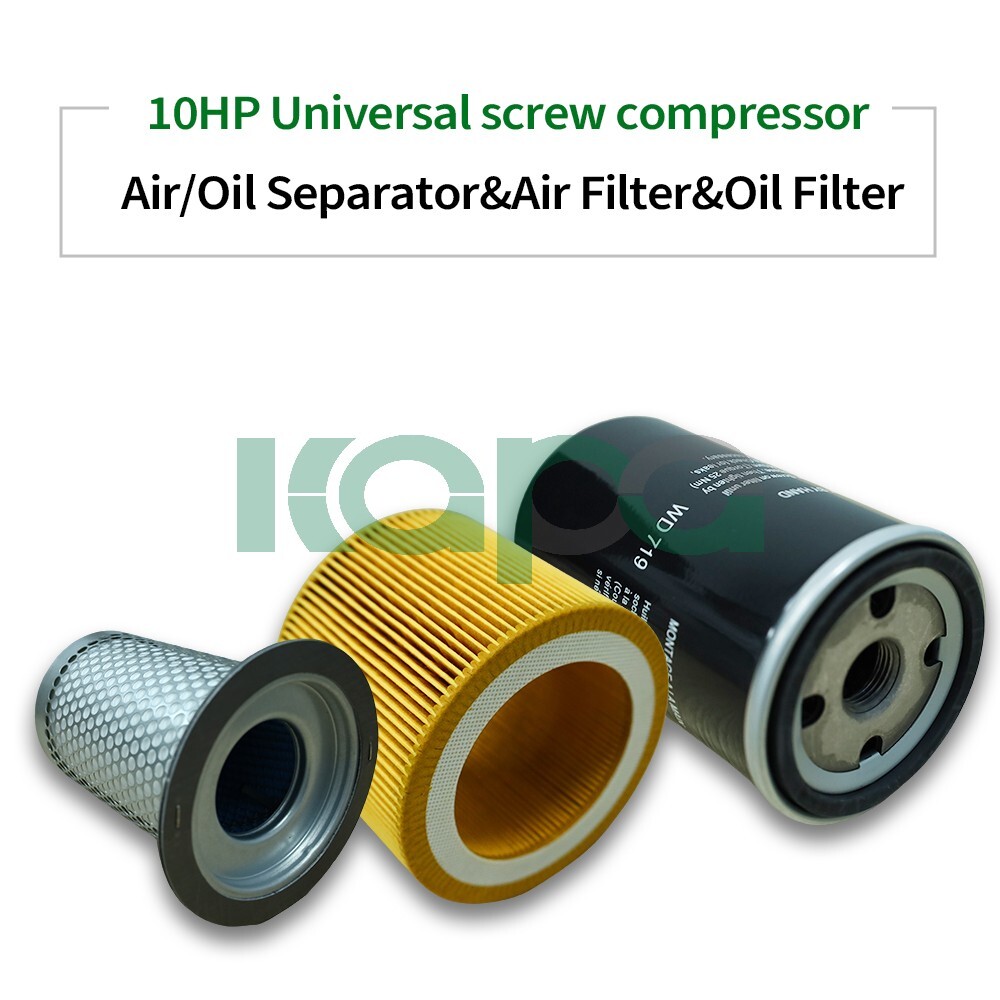 4HP-10HP Air Compressor maintenance accessories Air/oil Filter+oil gas separator