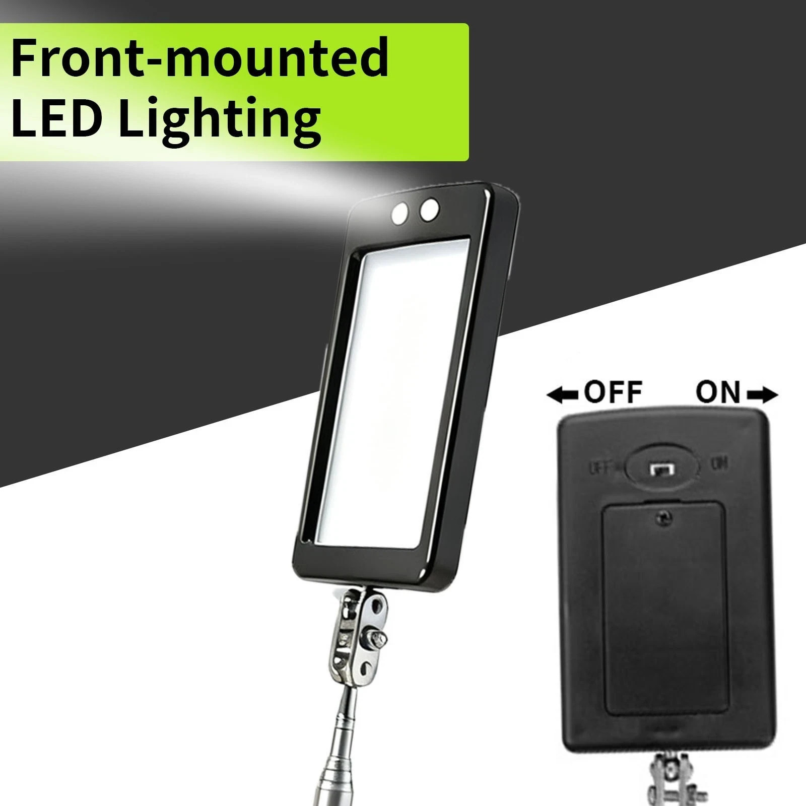 Telescoping Magnet Pickup Tool Stick & 8 lb LED Light Grabber and 360° Reflector