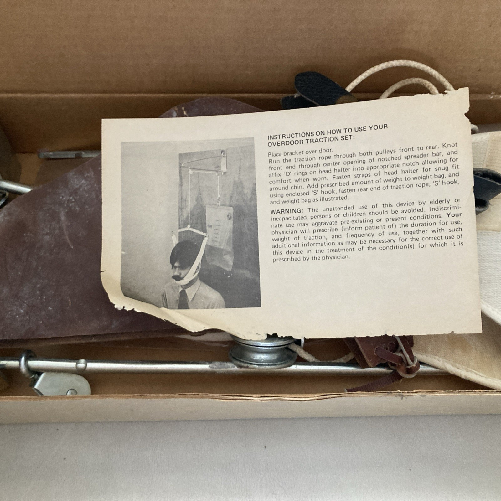 NOS Pasco Over the Door Traction Set Head Halter Vintage Style Medical Oddities