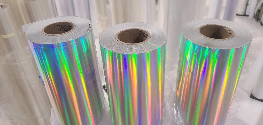 Printable Silver Rainbow Holographic Adhesive Vinyl For Decals/Stickers/Labels