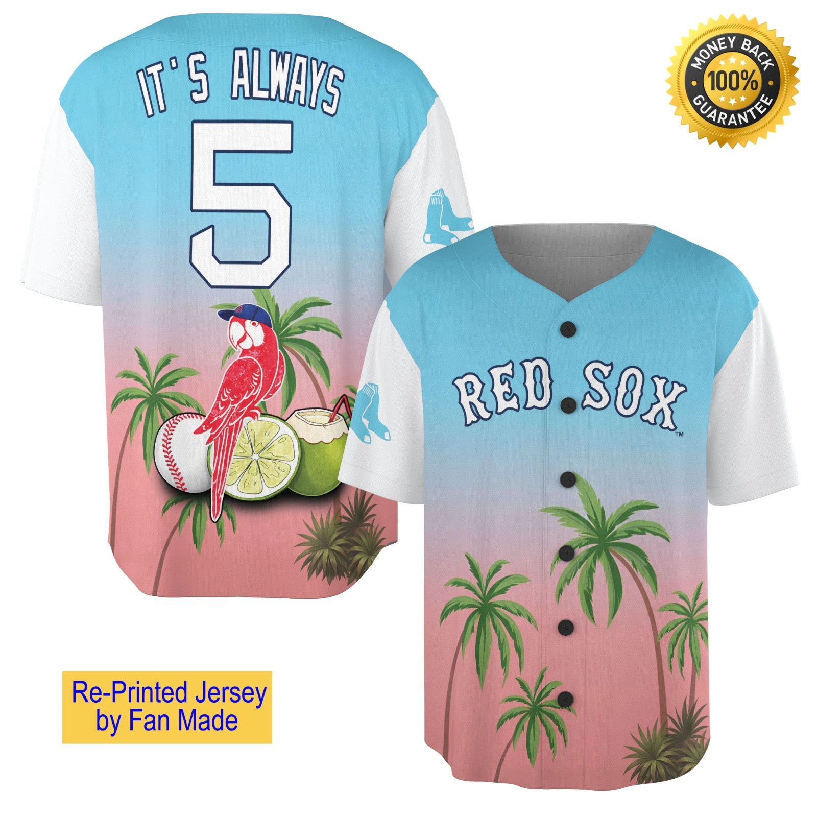 Red Sox Margariitaville Day Jersey Giveaway - All Size