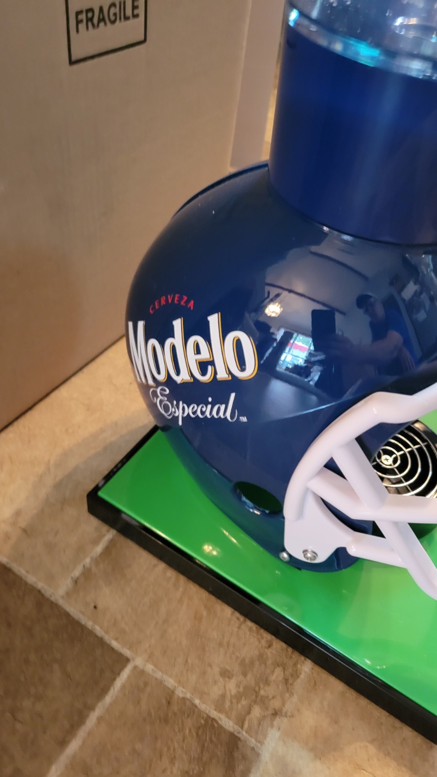 Modelo Beer Tube Drink Beverage Dispenser 128 Ounces NFL Helmet Bar Tabletop