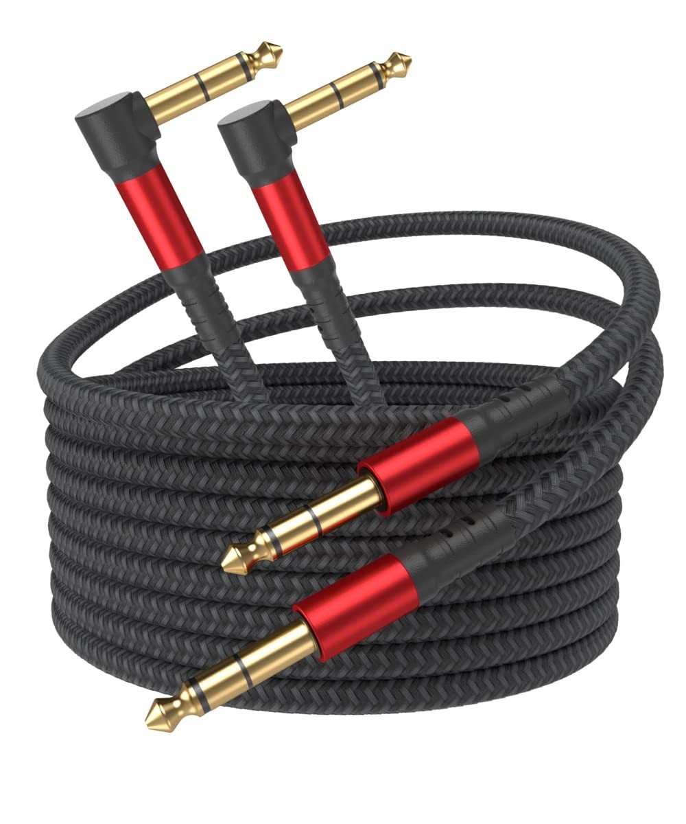 1/4 Inch Cable TRS Guitar Cable 10 Ft 2 Pack Instrument Cable Guitar AMP Cord...