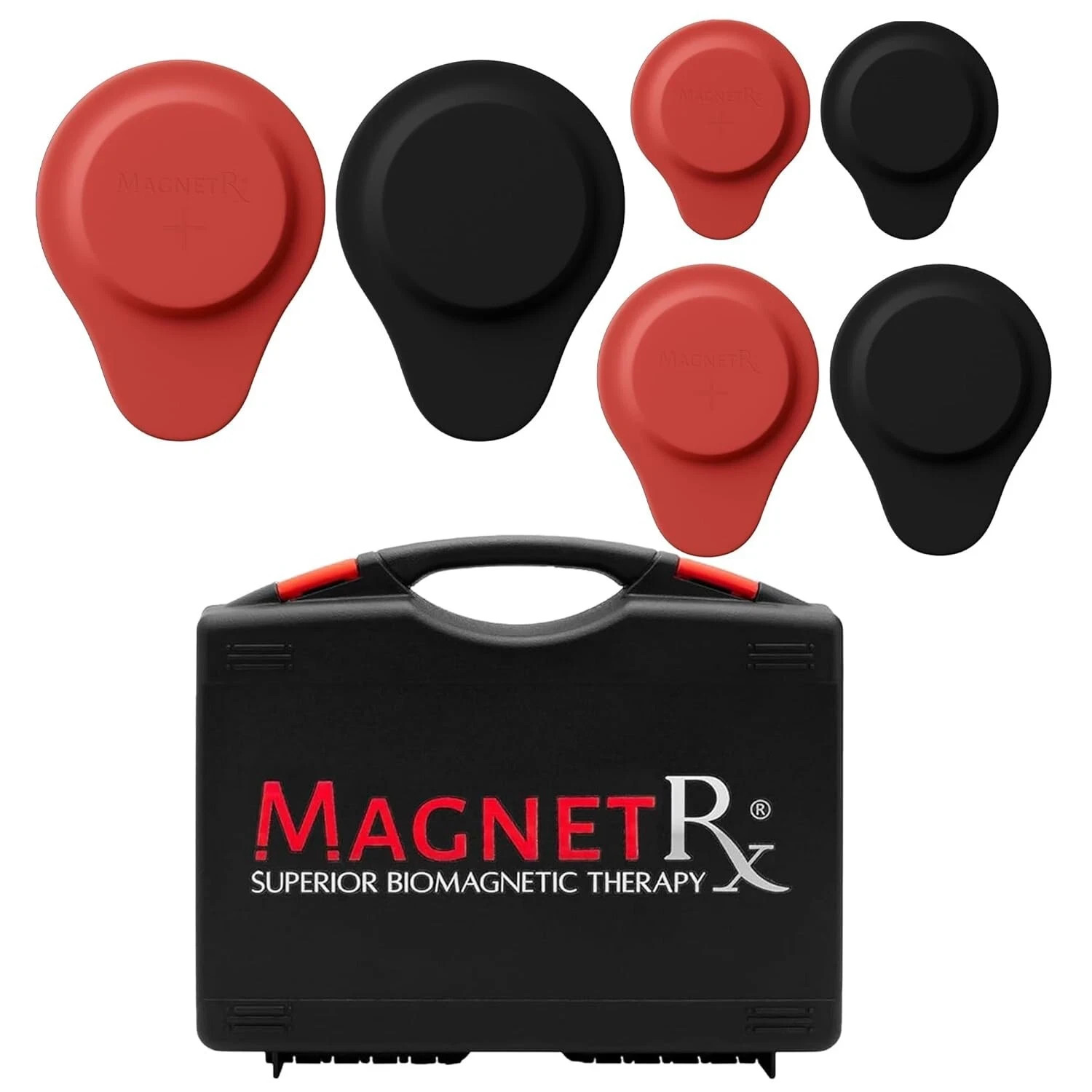MagnetRX® Neodymium Biomagnetic Therapy Magnets Pair Kit Silicone Covered Curved