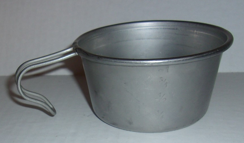 Vtg Rocky Cup Stainless Steel Camping Hiking 1 Cup/250ml Measure Made in USA