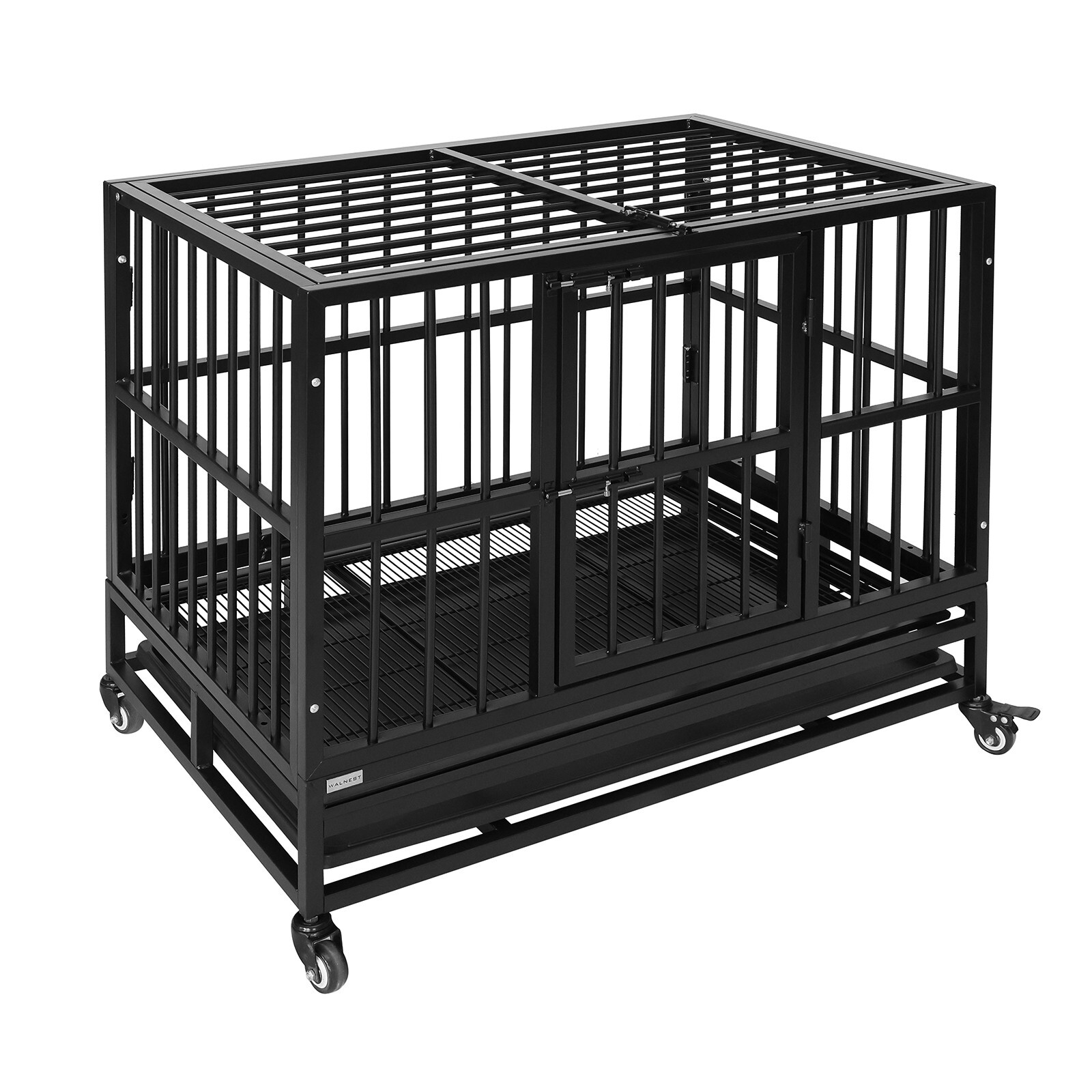 36"/43"/47" Heavy Duty Dog Cage Crate Metal Kennel Pet Playpen House w/ Tray