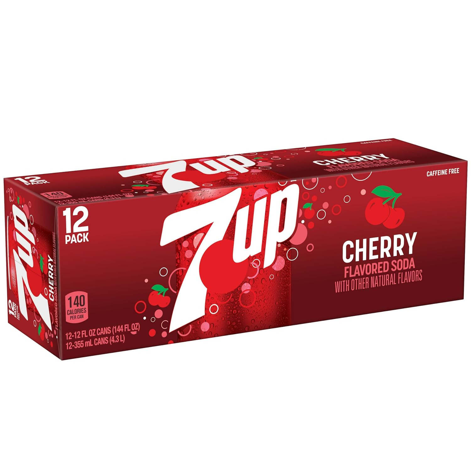 7UP Cherry Flavored Soda, 12 Fl Oz Cans (Pack of 12)