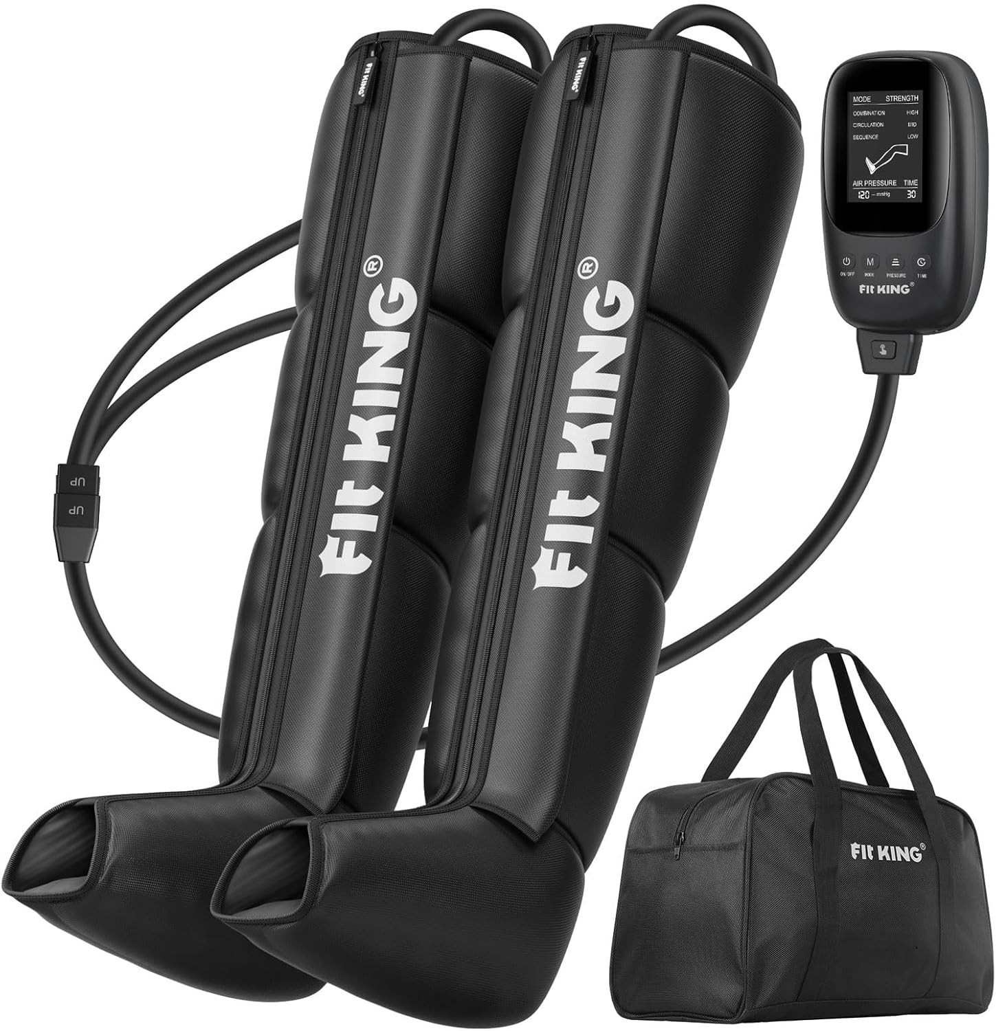 FIT KING Air Compression Recovery System, Sequential Massage Boots (Medium)