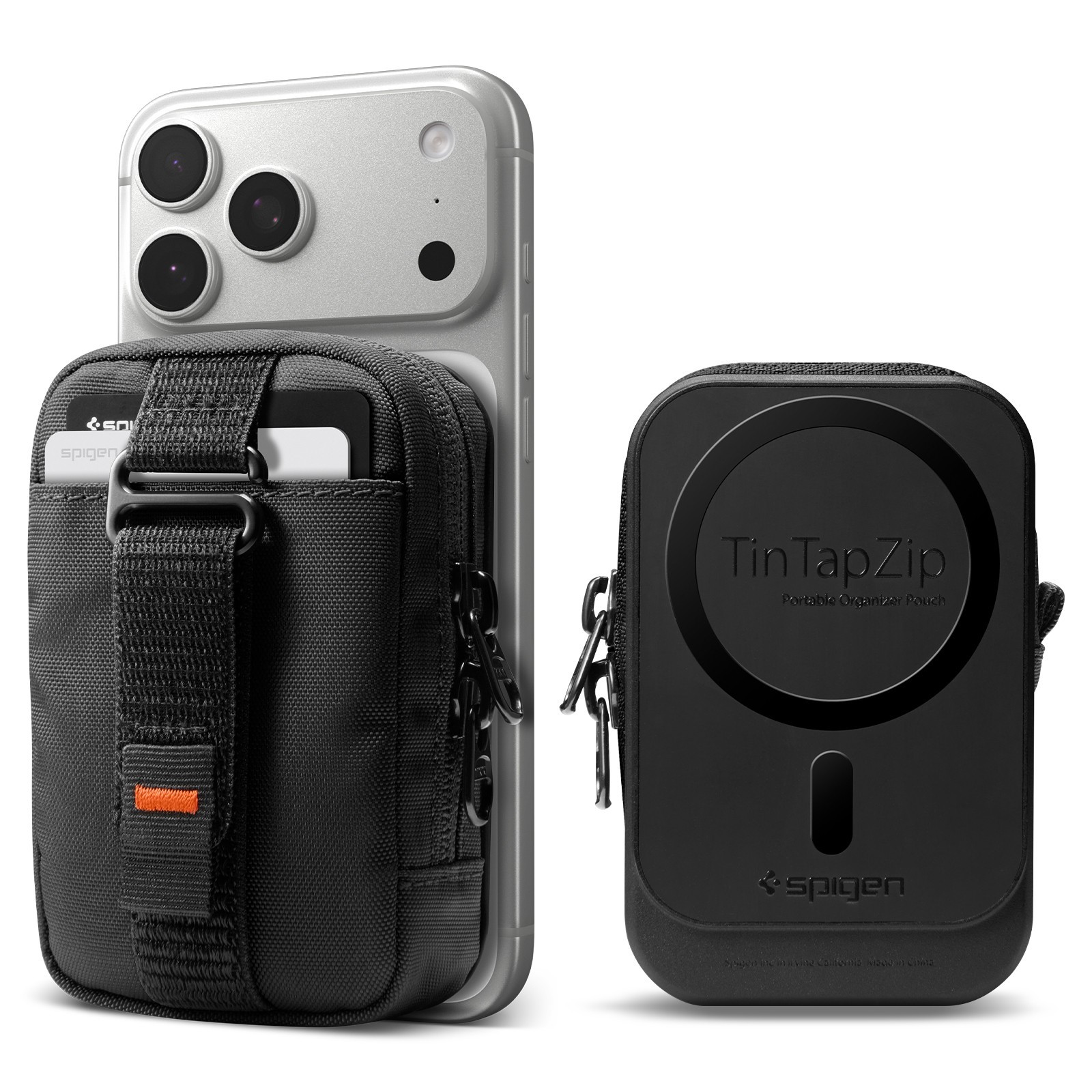 For iPhone Magsafe | Spigen Tintap Zip Nylon Card Holder Mag Fit