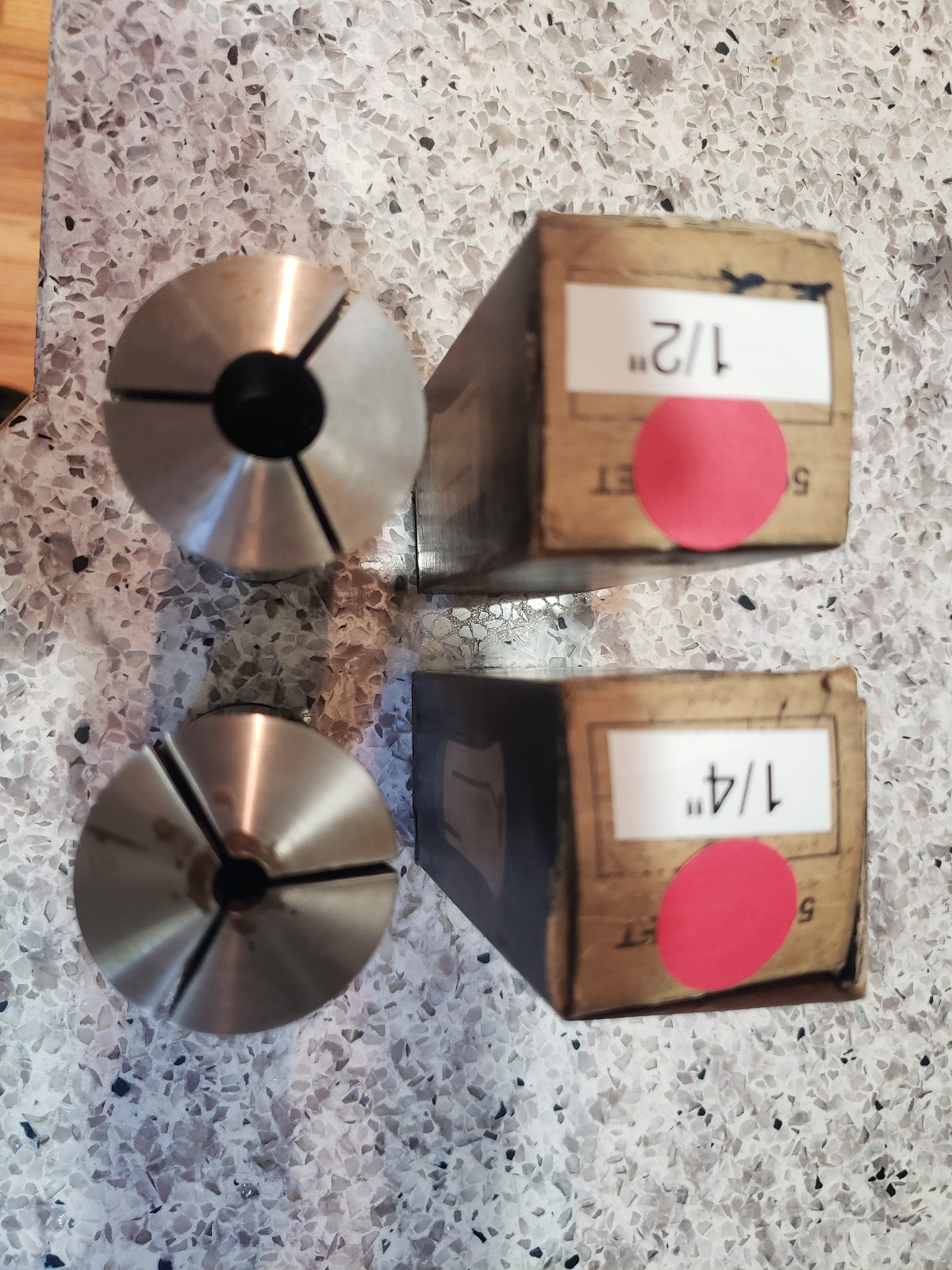 32 MHC 5C Collet Set Fractional 1/16" to 1 -1/16" W/ Internal Threads