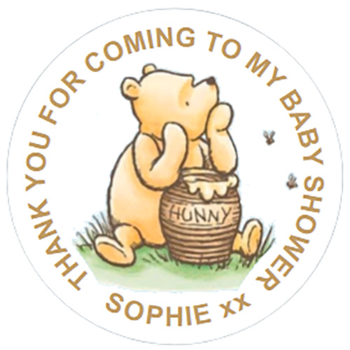 60 Personalised Baby Shower Party Bag Stickers Sweet Bag Seals 40mm Labels