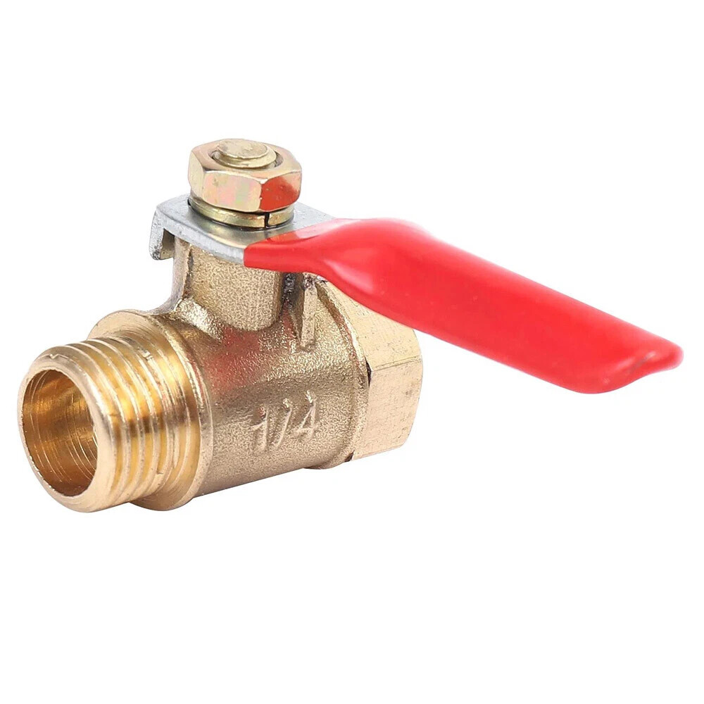 4PCS 1/4" Male Female NPT Brass Ball Valve Water Air Tank Drain Shut Off USA