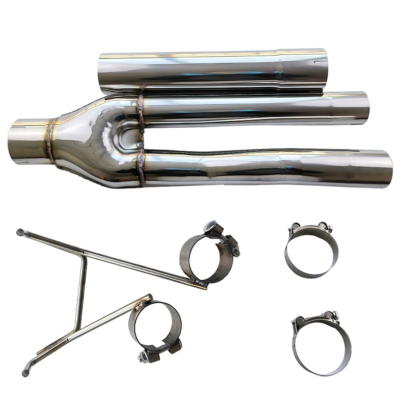 Stainless Steel Hemi Dual Exhaust Muffler Delete Fits 2009-2018 Dodge Ram 1500