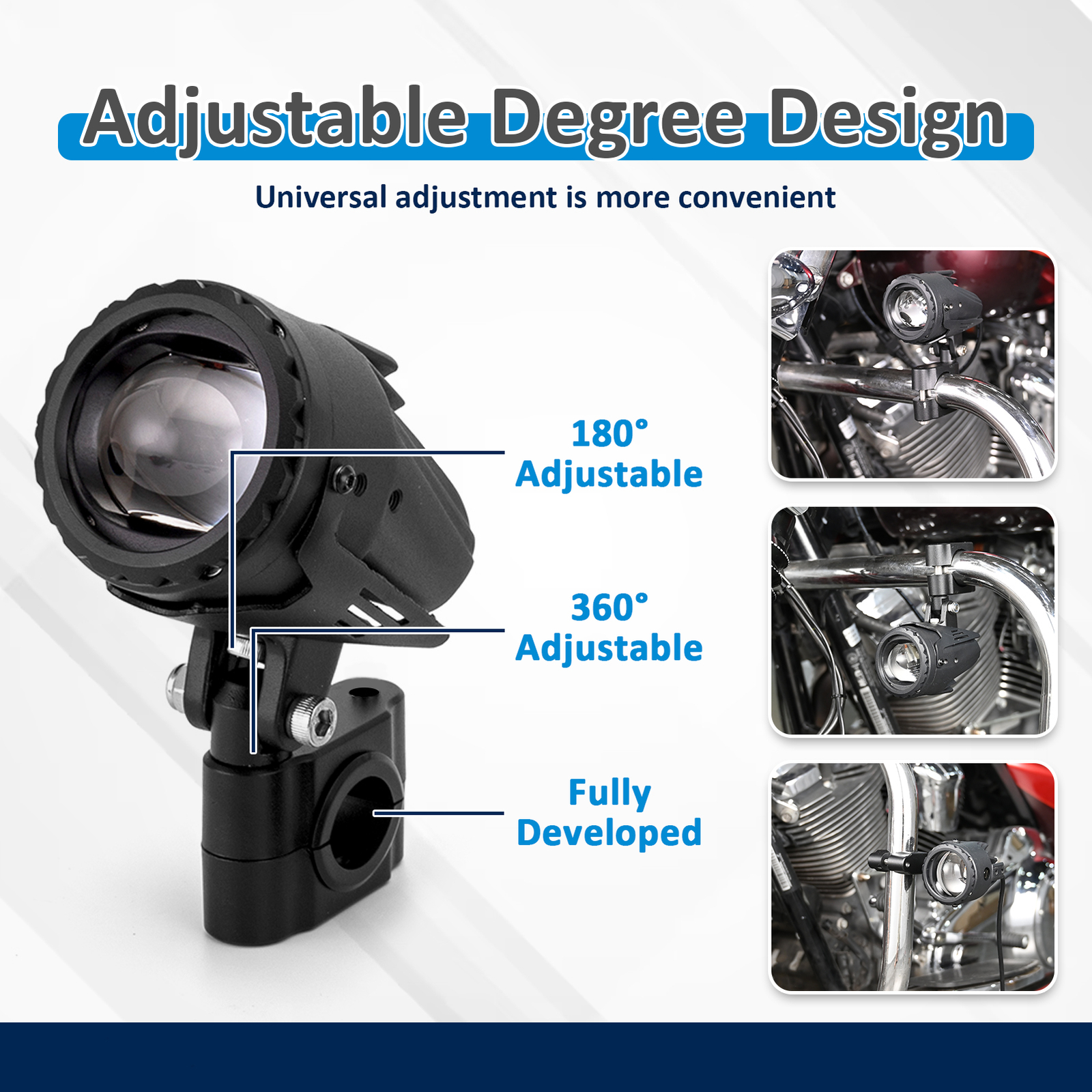 Motorcycle Spot Fog Auxiliary LED Driving Light Bar For Harley Road Street Glide