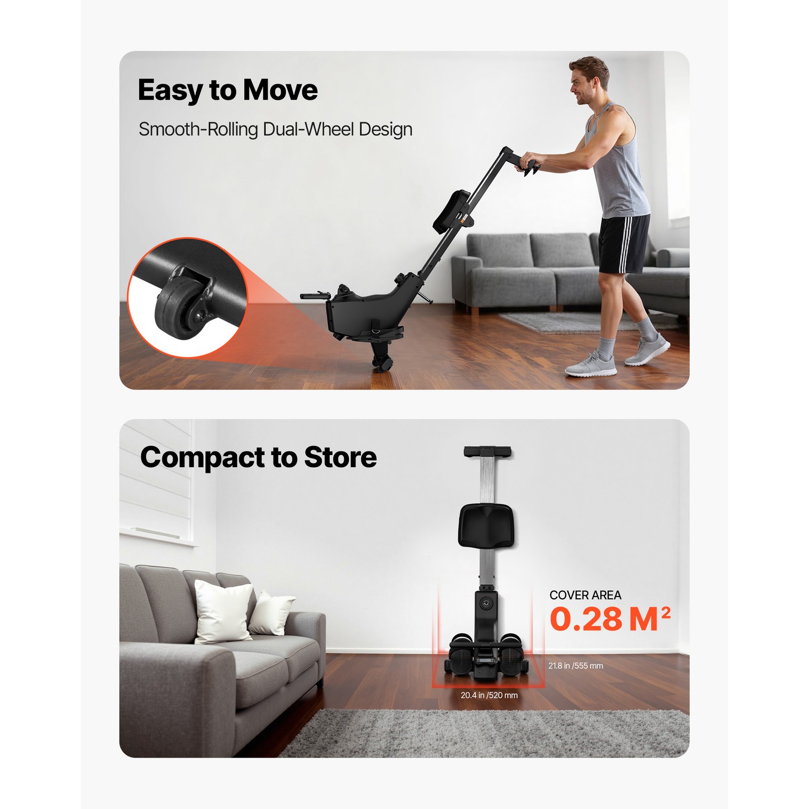 Uimoso Quiet Magnetic Rowing Machine with 16 Resistance Levels, 350LB Capacity