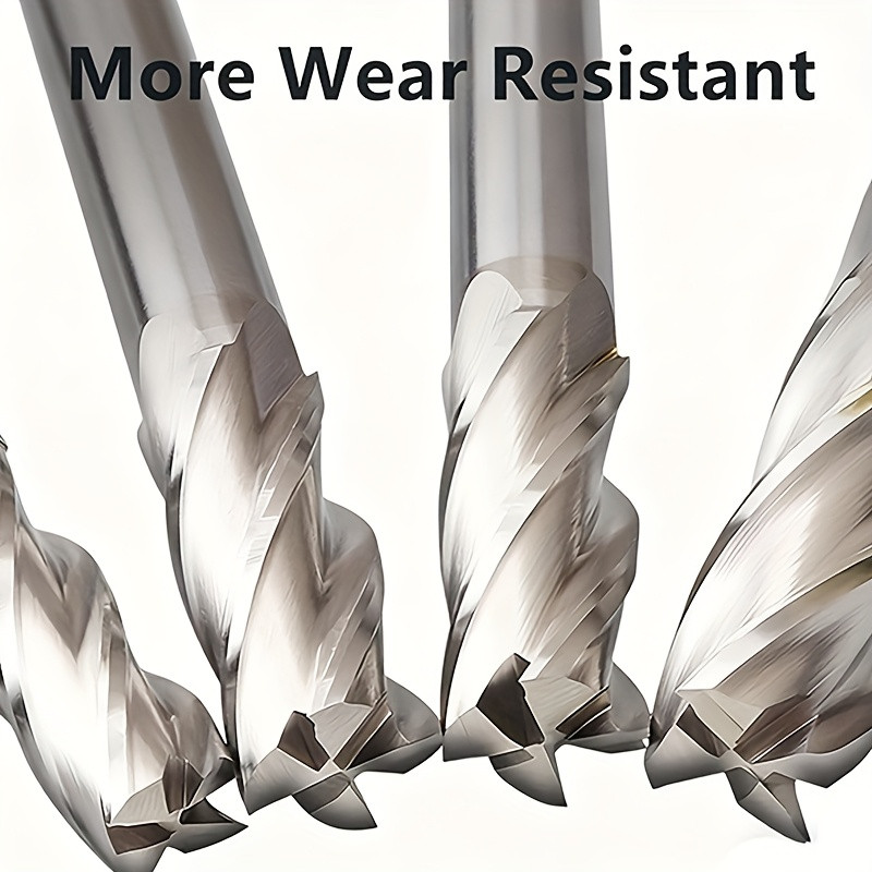 10 Set End Mill 4 Flute Milling Cutter HSS Straight Shank Drill Bit 2-12mm