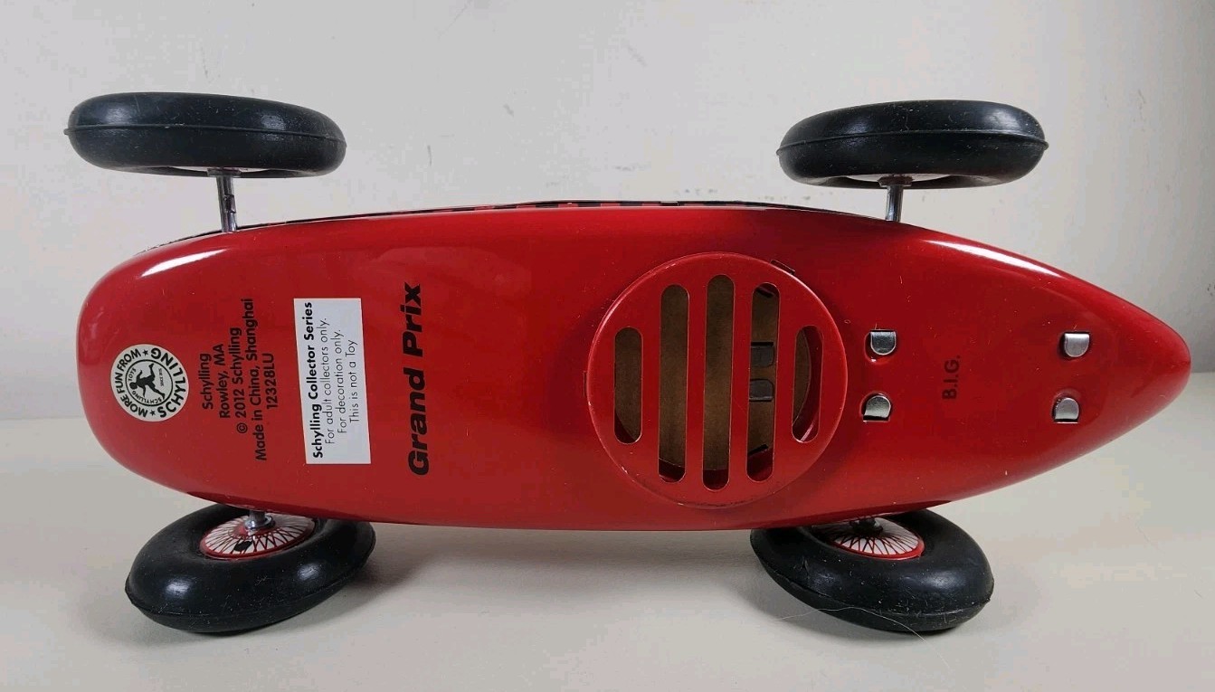 Schylling Tin Grand Prix Racer With Piston Pounding Engine Sound NIB