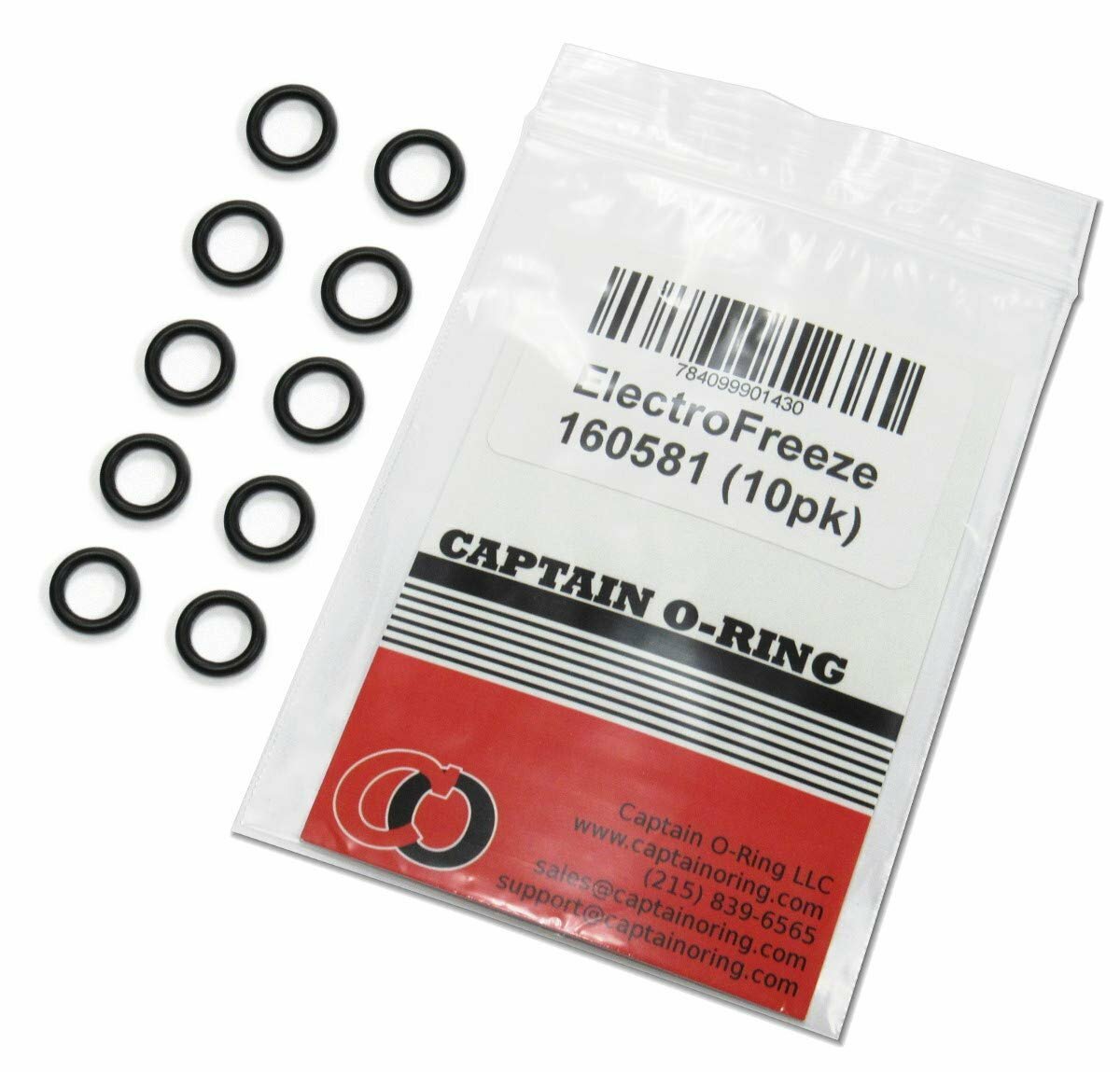 Captain O-Ring - Replacement Electro Freeze 160581 O-Rings (10 Pack)