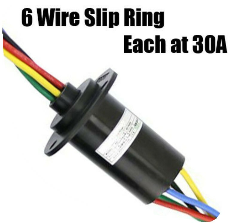 WIND GENERATOR SLIP RING 6 WIRE 180 AMP - 30 AMP PER CONDUCTOR / WIRE