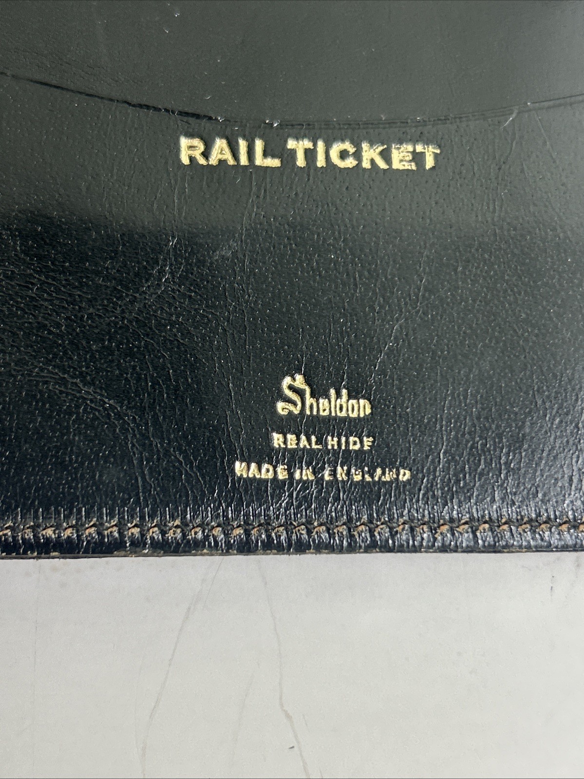 Vintage Sheldon Bifold Black Leather Passport Organizer Made In England 7x5