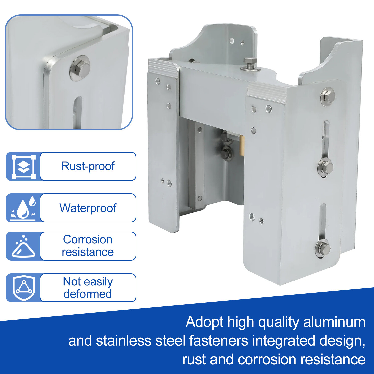 Aluminum 8'' Adjustable Outboard Boat Manual Jack Plate Motor Setback #JPL4800