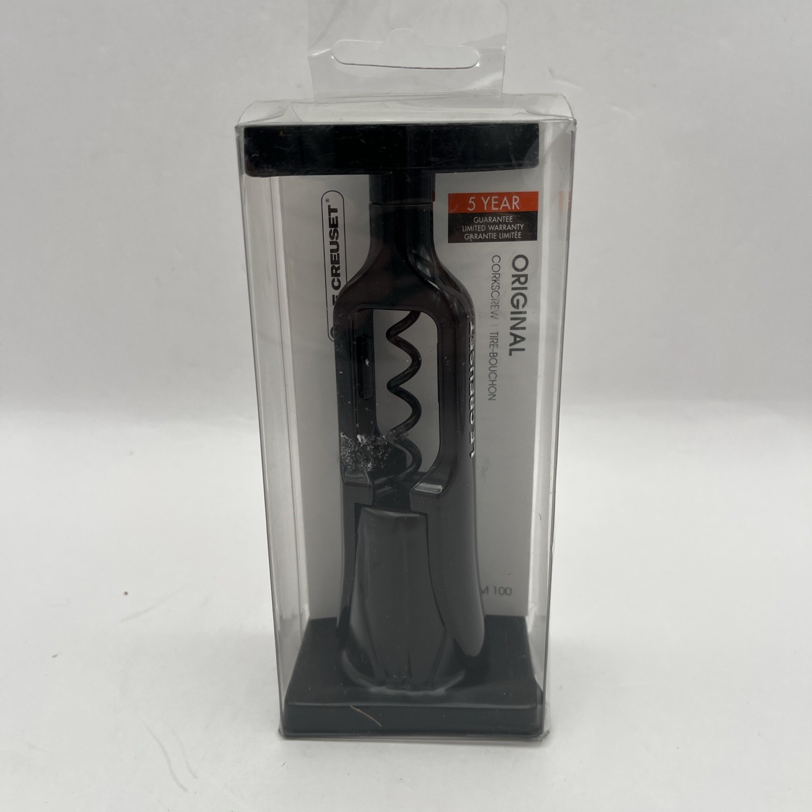 Le Creuset Original Corkscrew TM 100 Table Wine Opener Black Onyx New in Box