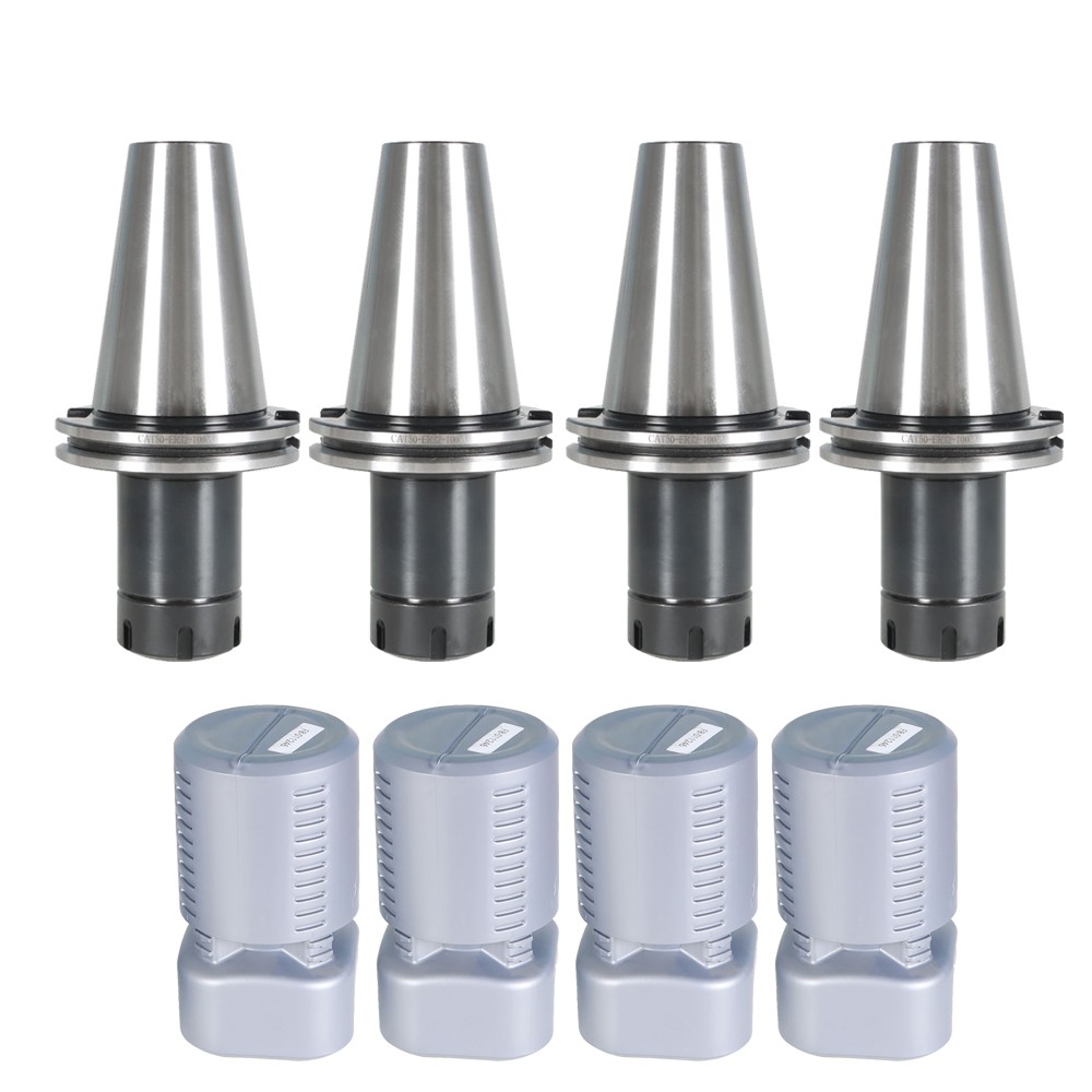 4 PCS CAT50-ER32 COLLET CHUCK 4" Gage Length---4 CHUCKS NEW Tool Holder Set