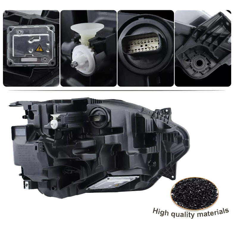 Pair For 2021-2023 Ford Bronco Sport Led Chrome Headlights Non-HALO Lamp LH+RH