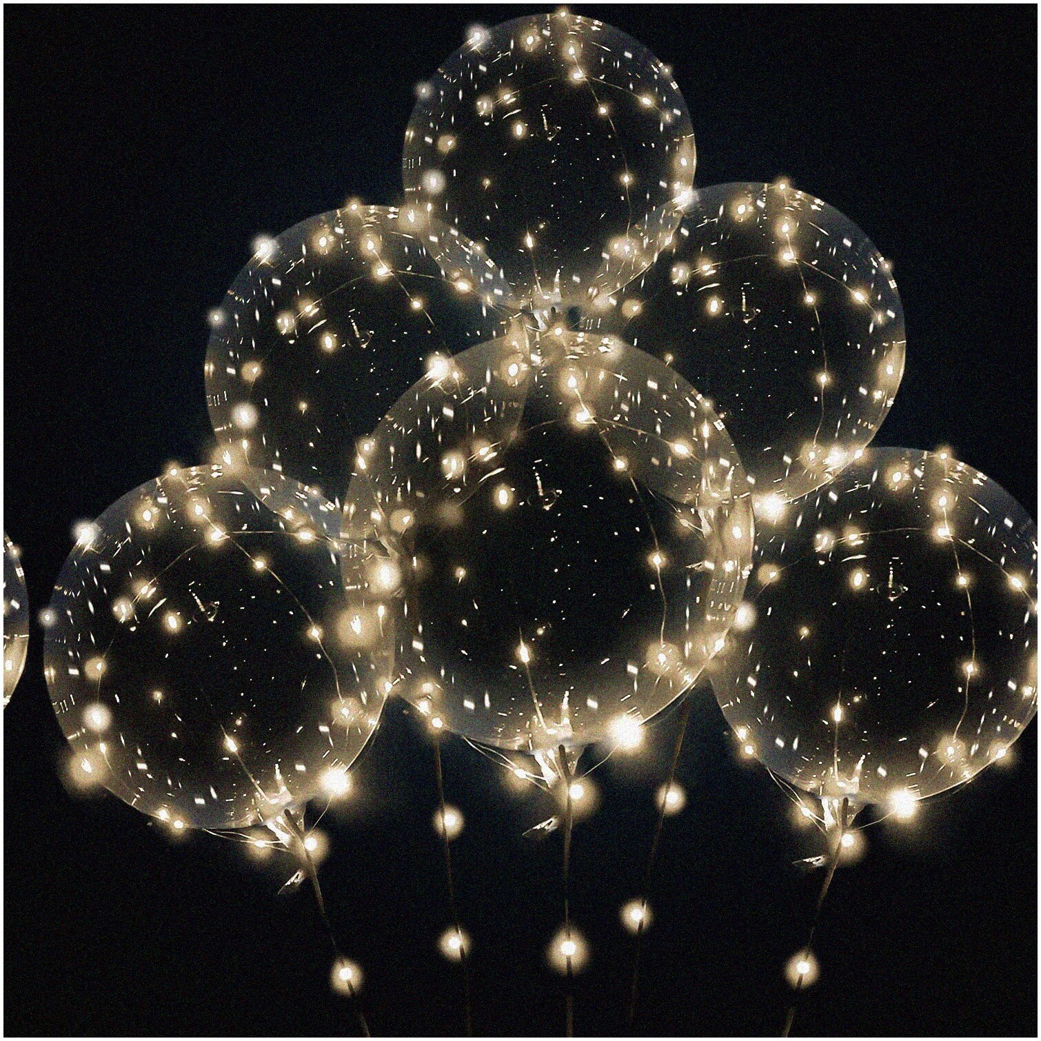 10 Warm White LED Balloons for Wedding Decor