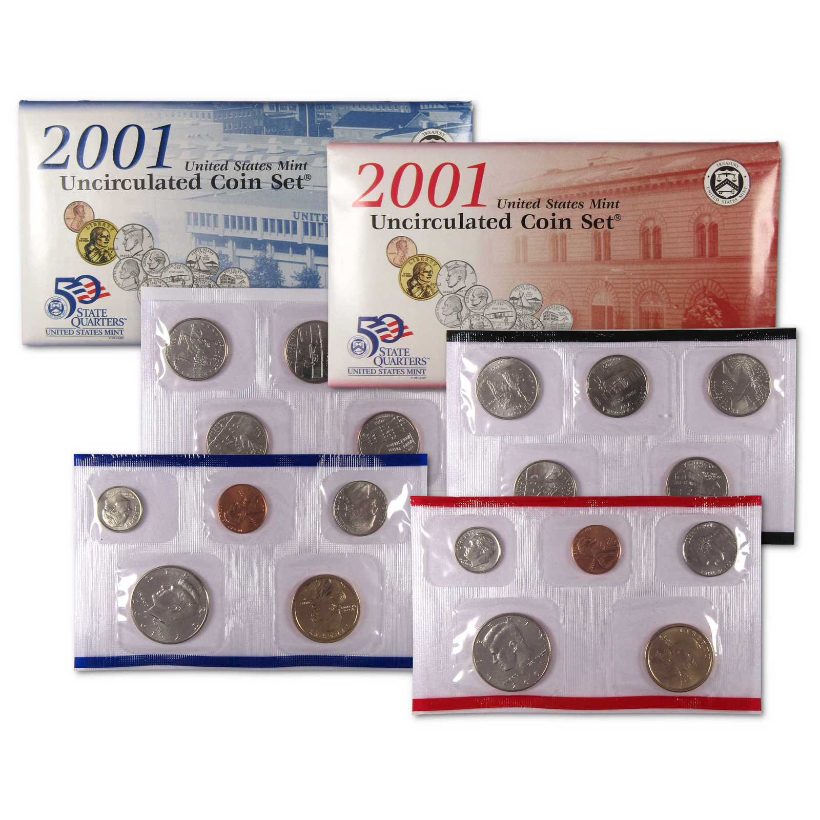 2001 Uncirculated Coin Set U.S Mint Original Government Packaging OGP