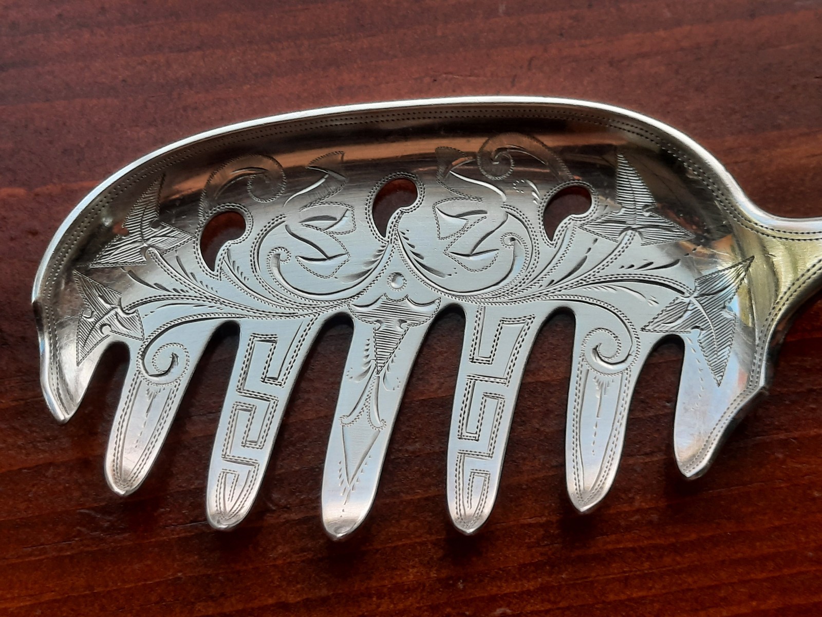 Coin Silver James Bingham Seal Top Macaroni Server, No Mono