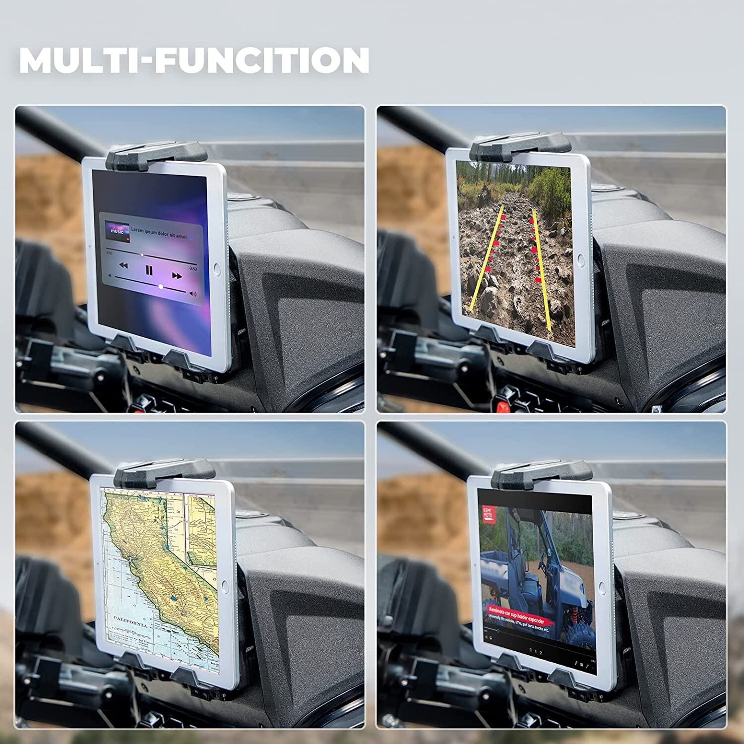 KEMIMOTO Electronic Tablet Device Holder GPS Mount for CFMOTO ZFORCE 950 2020-24