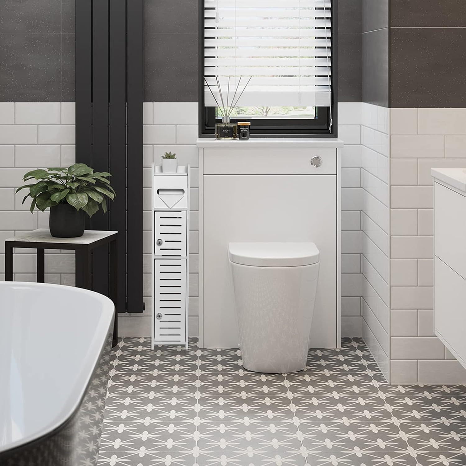 Storage Cabinet for Small Spaces, over the Toilet Cabinet for Skinny Bathroom St