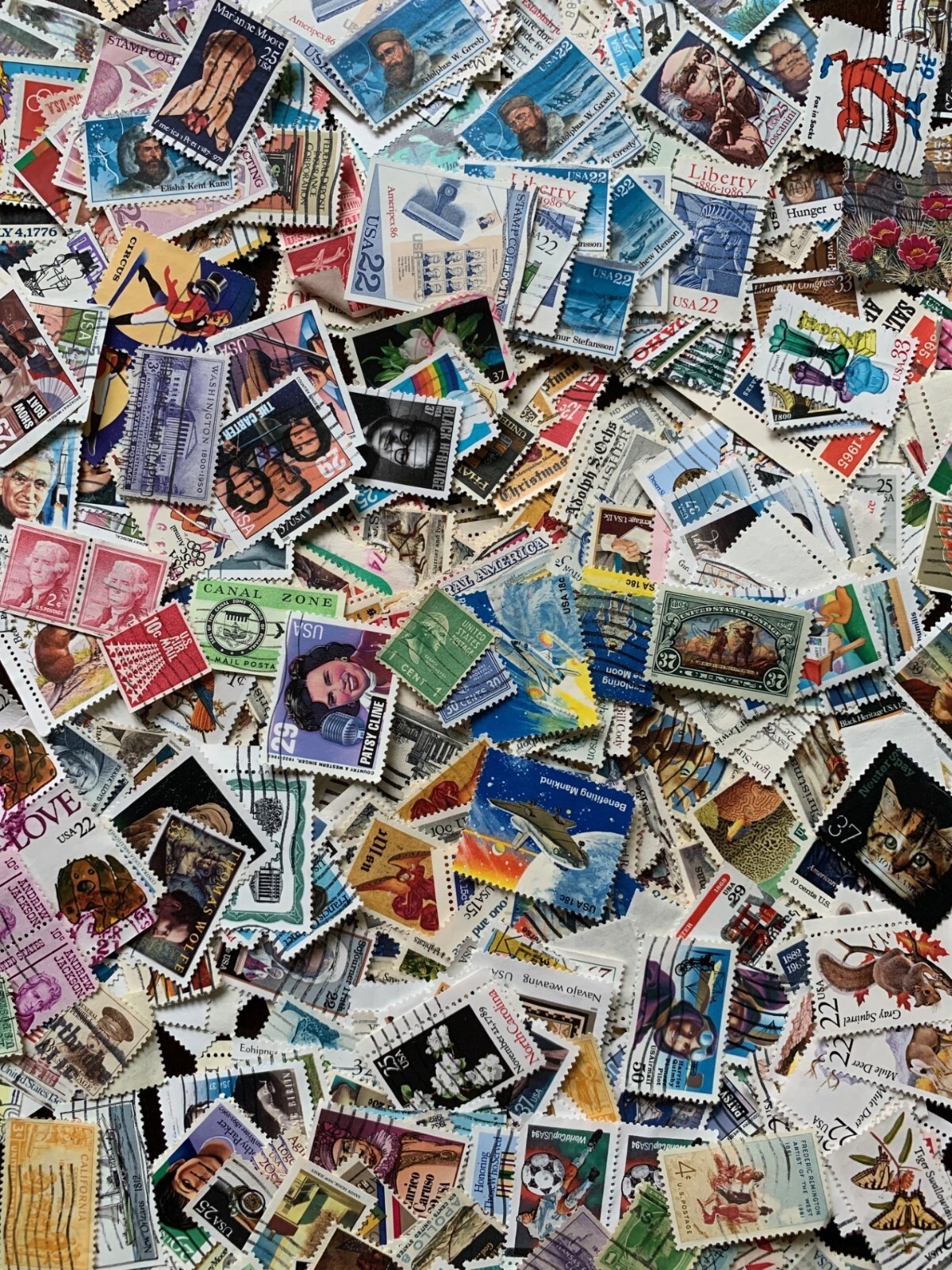 United States Stamp Lot - 100 Different - Used - Off Paper