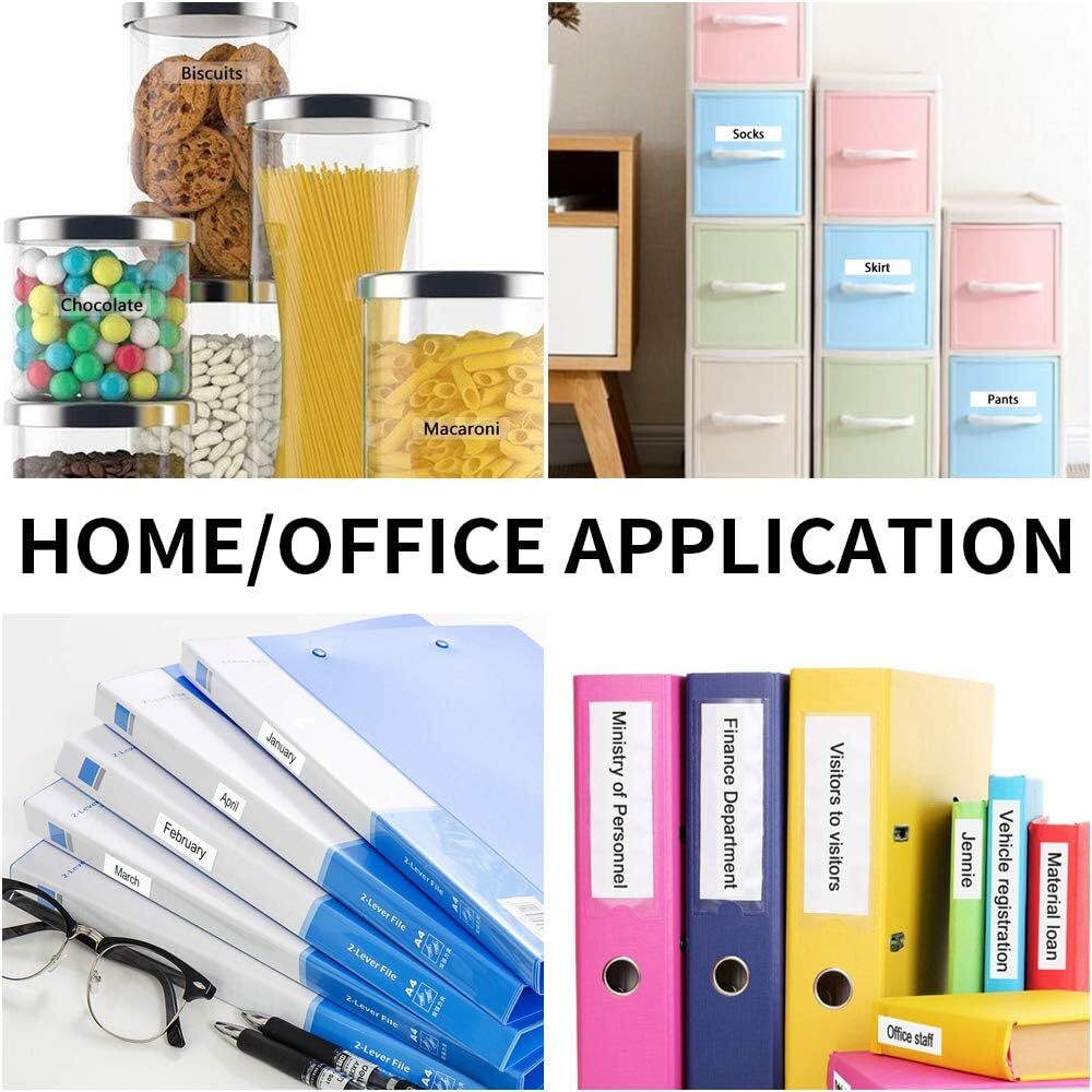 5x dymo label tape D1 45013 Black on White 1/2 Inch x 23 Feet Compatible product