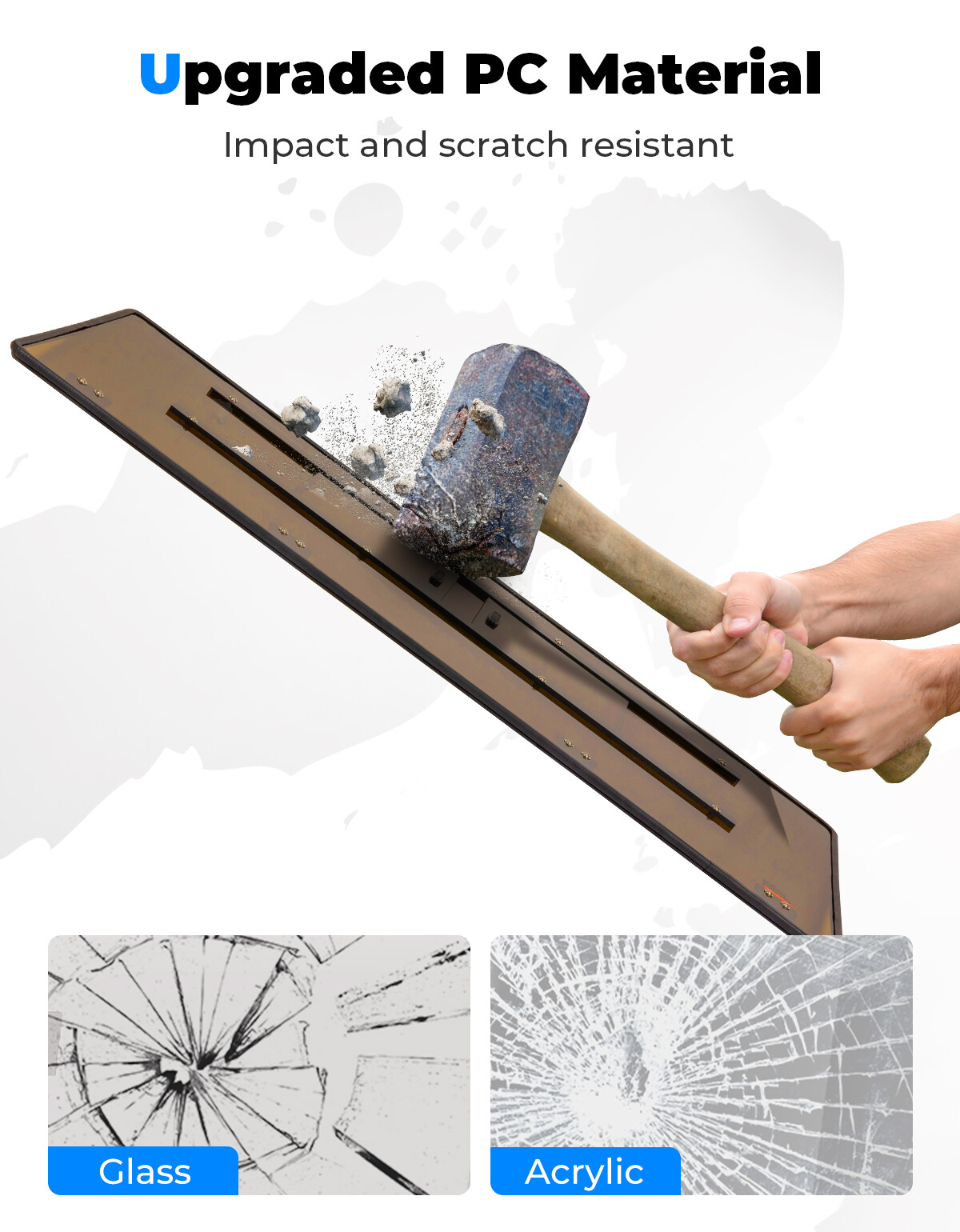 UTV Rear Windshield w/ Sliding Window for 2019-2024 CFMOTO UFORCE 1000/1000 XL