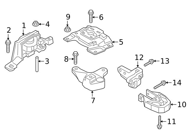 Genuine Ford Trans Mount KV6Z6E042C