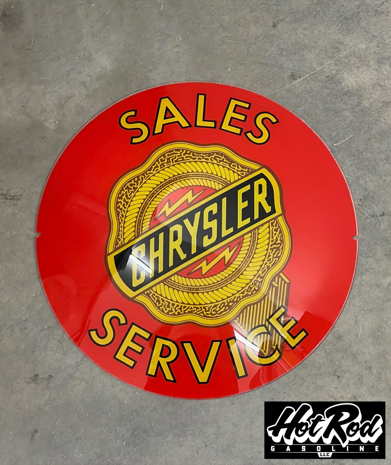 CHRYSLER Sales Service Reproduction 13.5" Gas Pump Globe Face / Lens
