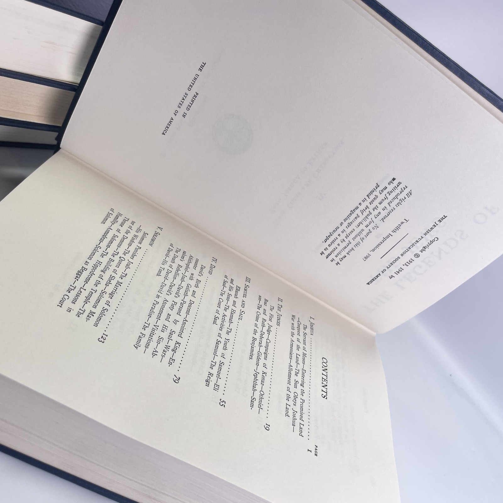 The Legends of the Jews 1-6 Volume HARDCOVER SET Ginzberg (Missing 7) *Read