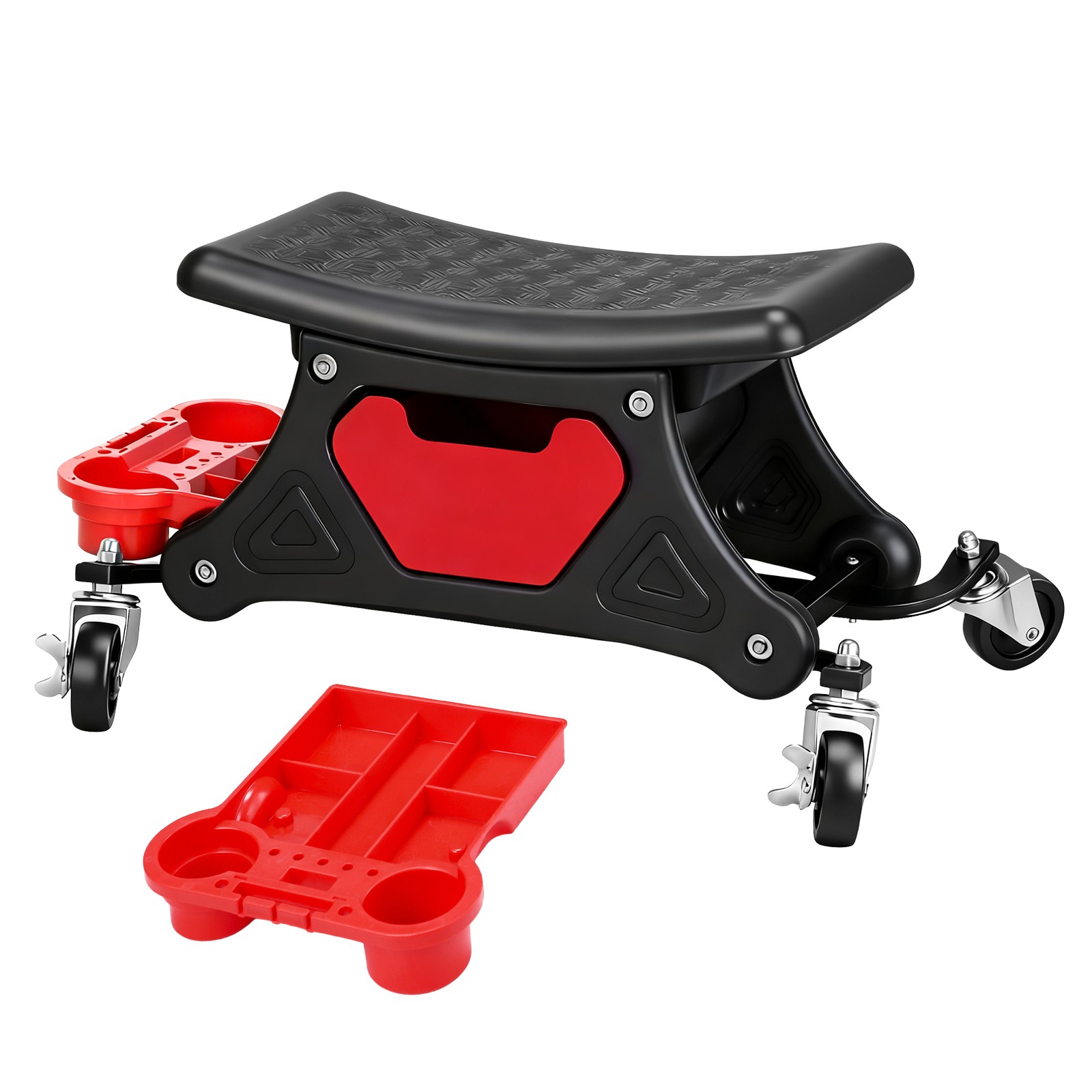 300lb Rolling Shop Stool w/ Tool Storage Mechanic Roller Seats & Creepers