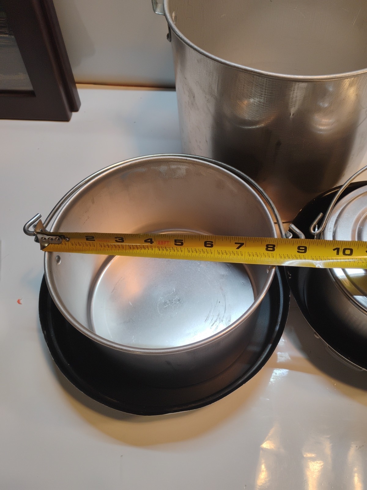 5 Piece Camping. Nesting Pot. Mess Kit Set. With Large Soup Pot READ DESCRIPTION