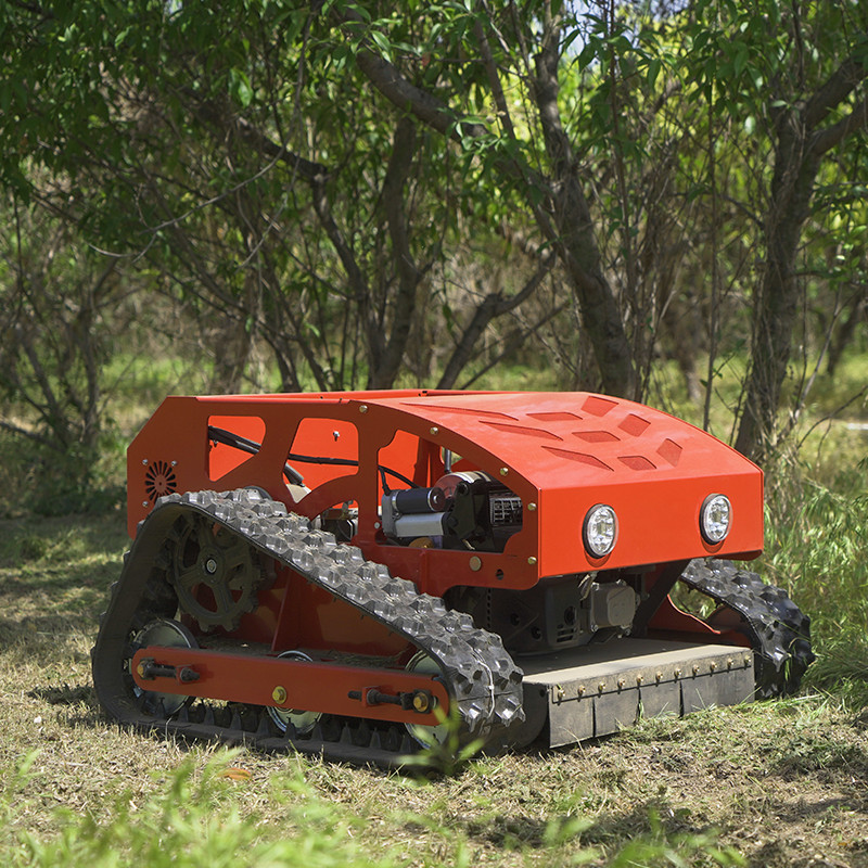 Robot lawn mower sale！Automatic remote control lawn mower Adjustable height 9HP