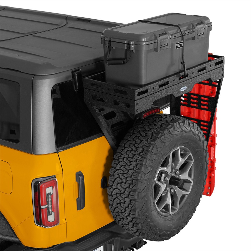 Hooke Road Tailgate Basket Cargo Rack w/ Reinforced Hinge for 21-26 Ford Bronco