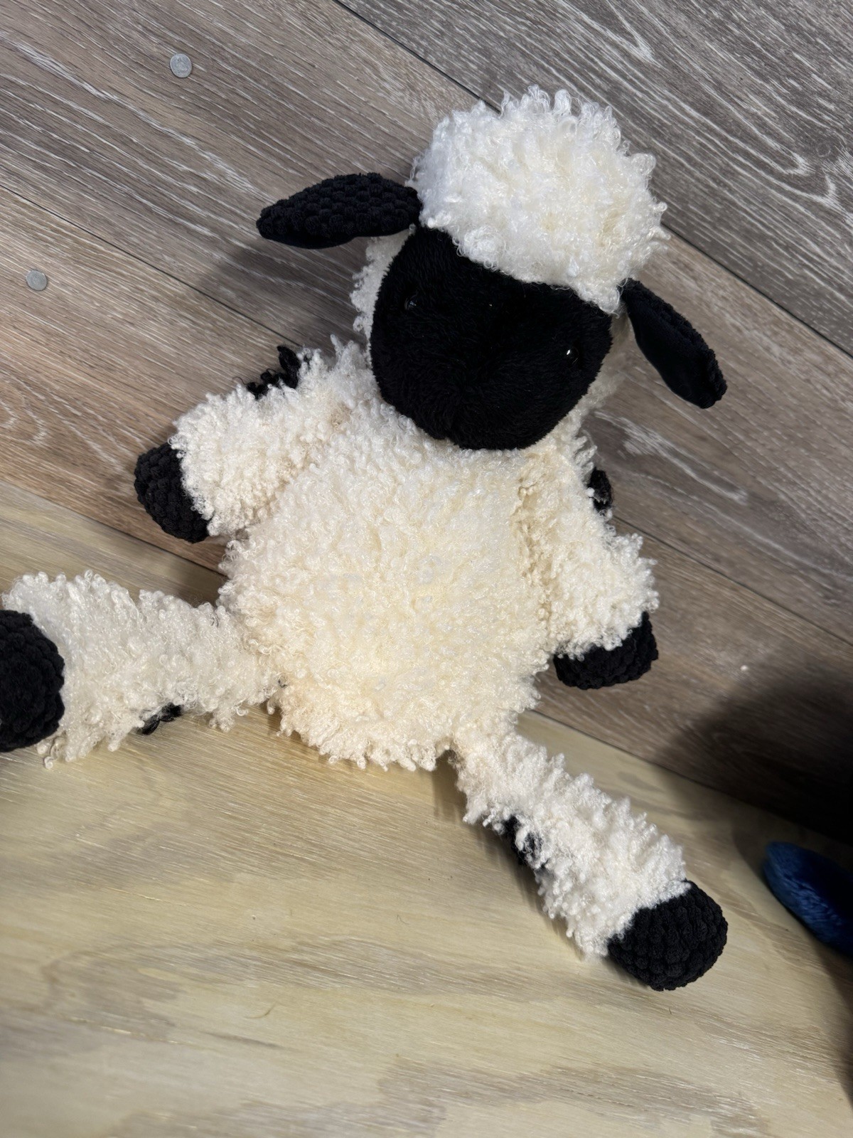 Valley the Valais Blacknose Sheep Lamb Scentsy Buddy - Retired Plush Black White
